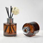 2PCS 50ml/1.6oz Glass Diffuser Bottles, Amber & Brown, Aromatherapy Storage Containers, Fragrance Accessories, DIY Replacement Diffuser Sticks, Home Decor