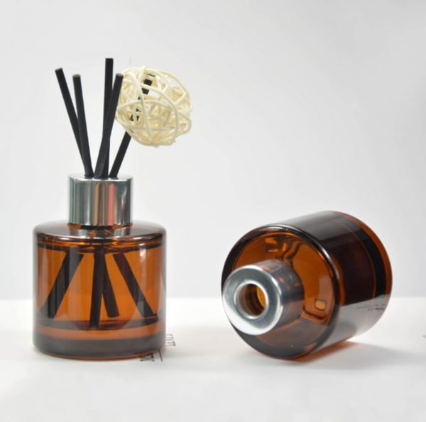 2PCS 50ml/1.6oz Glass Diffuser Bottles, Amber & Brown, Aromatherapy Storage Containers, Fragrance Accessories, DIY Replacement Diffuser Sticks, Home Decor