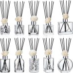 10 Set Reed Diffuser Bottle Empty Reed Diffuser Flower Sticks Jars Rattan Sticks Set Fragrance Accessories Use for DIY Aroma Fragrance
